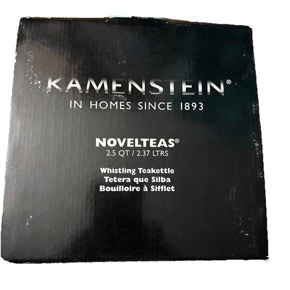 Vintage M Kamenstein Black White Cow 2.5 Qt Whistling Tea Kettle New - Picture 10 of 10
